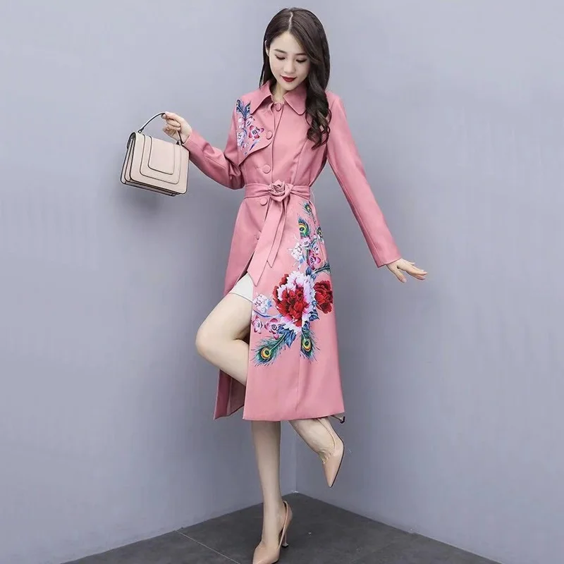 Тренчкот женский демисезонный приталенная элегантная ветровка повседневный