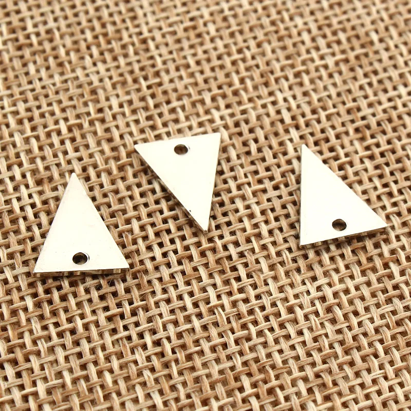 

50pcs/lot gold color silver color alloy cute star charm DIY triangle pendants for headdress accessories wedding Jewelry handmade