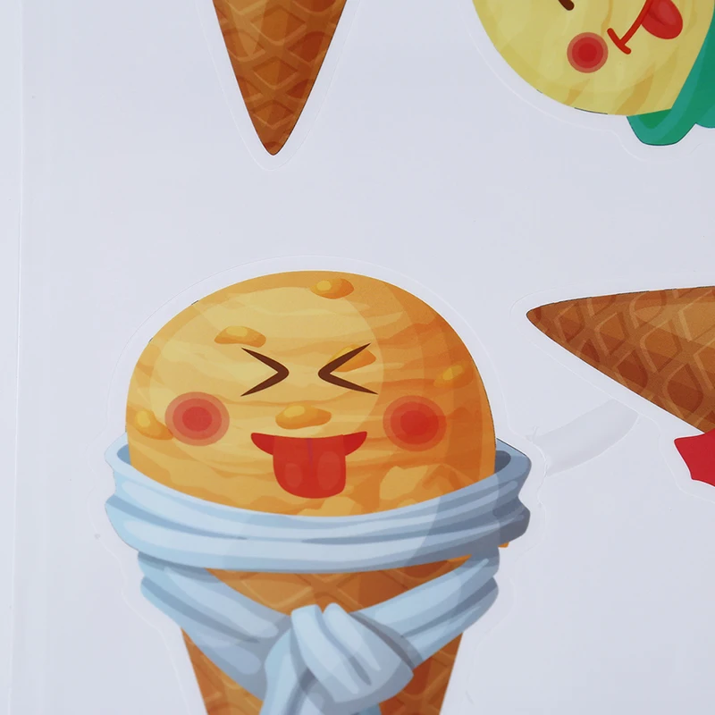 Красочные летние мороженое настенные стикеры Детская комната Кухня детская