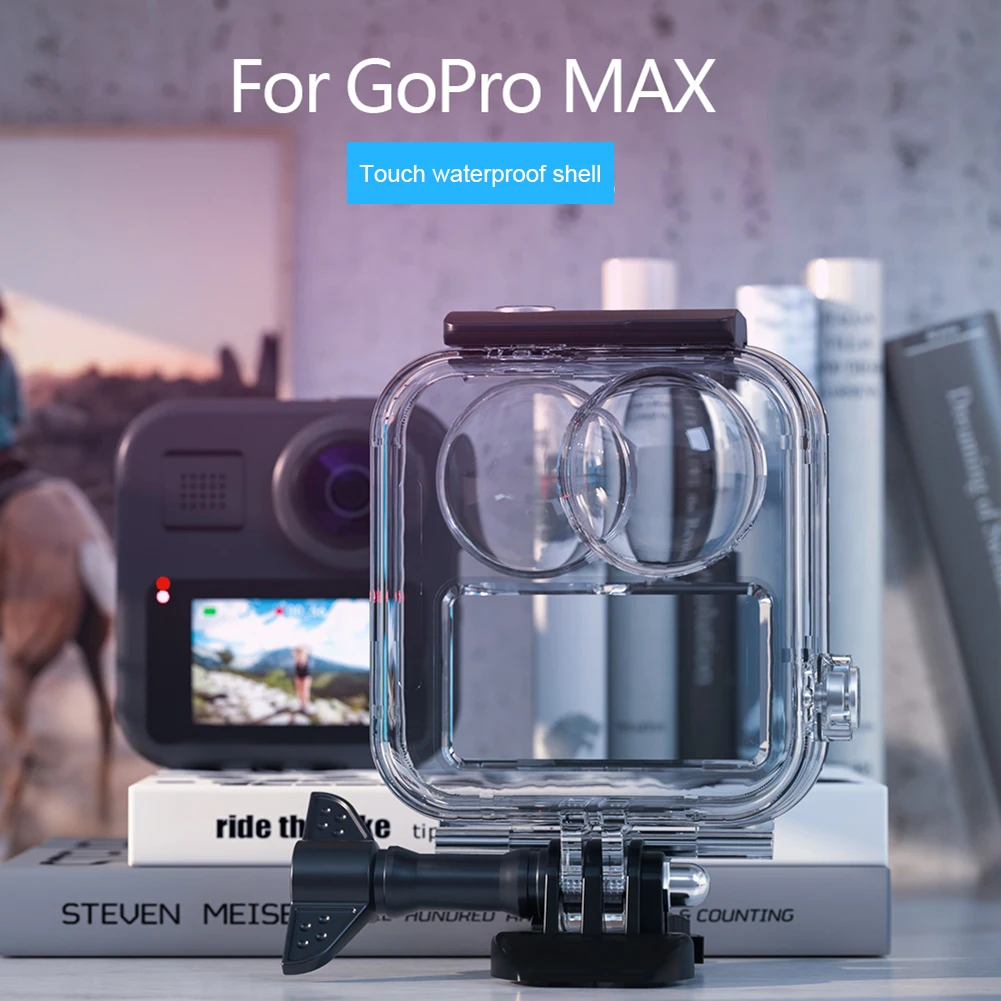 Купить Водонепроницаемый чехол для экшн-камеры Gopro Max, защитный чехол для подводной съемки и дайвинга, 20 м, с кронштейном и аксессуарами