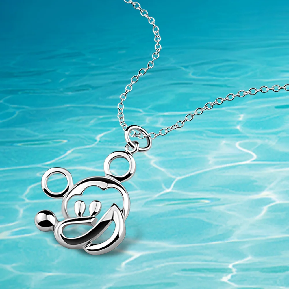 Женское Ожерелье Микки из серебра 925 пробы с кулоном | Украшения и аксессуары