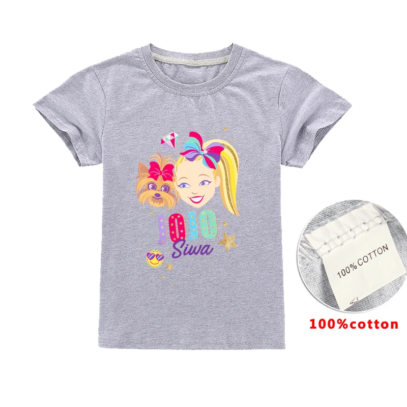 Футболка с короткими рукавами для девочек забавная летняя футболка Jojo Siwa 2020 |