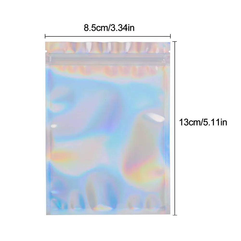 

100PCS Polyester Film Aluminum Foil Aluminized Ziplock Bag Infrared Plain Sealed Candy Bags Snacks Container
