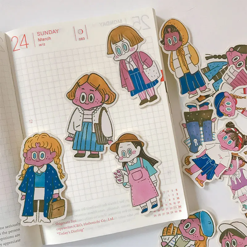 26 шт./компл. Ретро японский Kawaii Miss Girl стикер набор для скрапбукинга альбом журнал