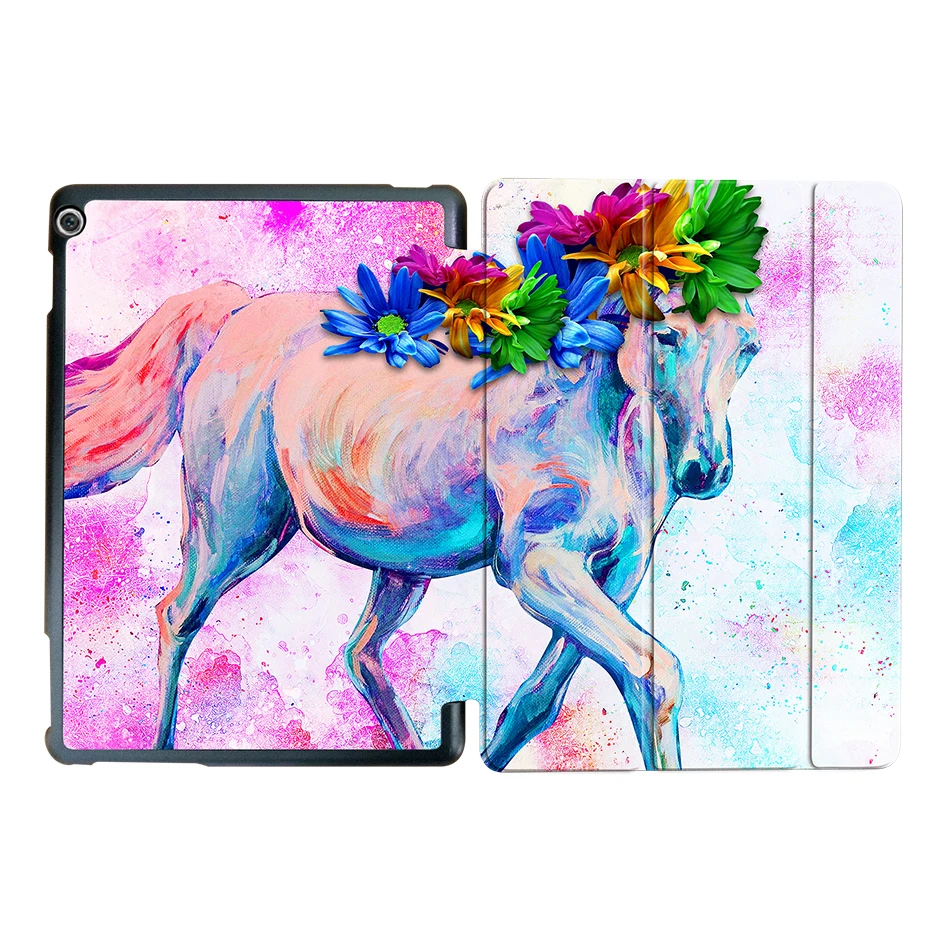 MTT чехол из полиуретановой кожи для планшета для huawei Mediapad M3 Lite 10 BAH-W09 BAH-AL00 10,1 ''Магнитный Флип-стенд Умный чехол защитный чехол - Цвет: HW03