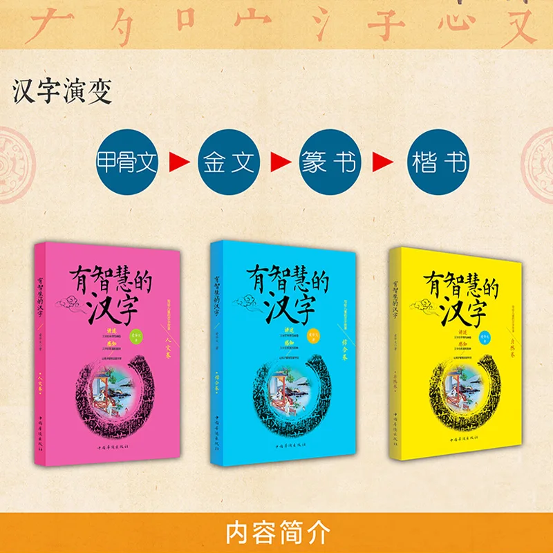 Буквы нарисованы и разумные три объема китайского иероглифа 3-6-12 лет китайские