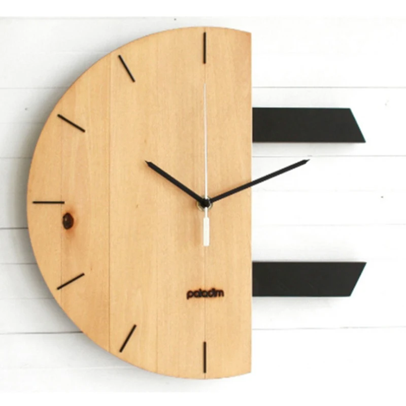 Новинка серебристые деревянные настенные часы современный дизайн винтажные