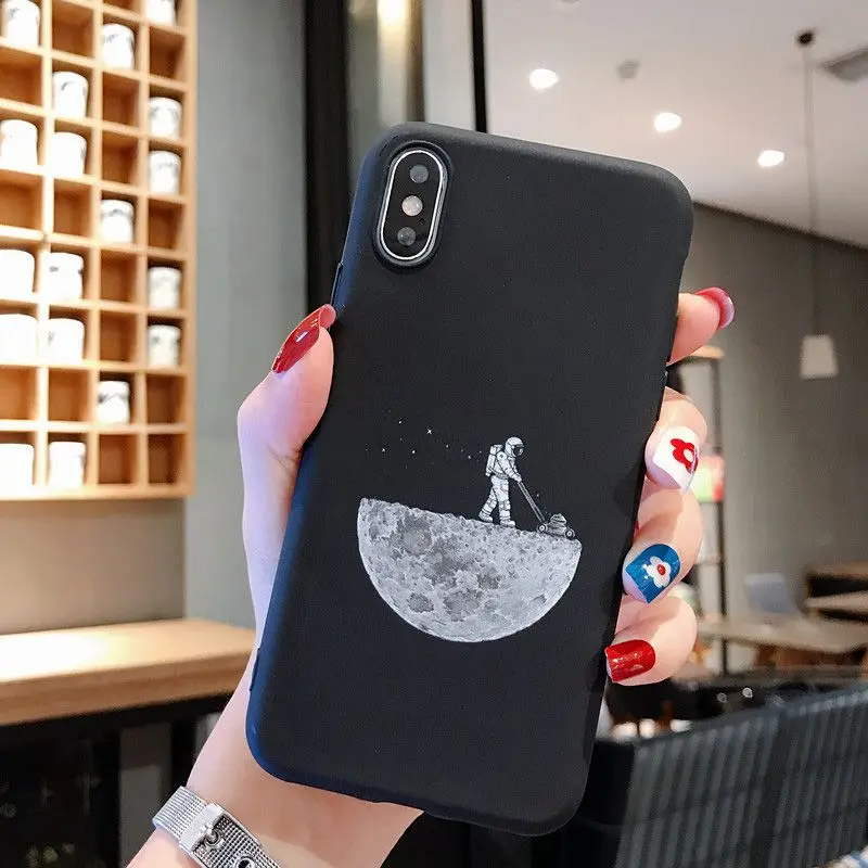 I03 Чехол для телефона YOUVEI для iPhone 5, 6, 6 S, 7, 7 Plus, 8, 8 Plus, X, XR, XS Max, милый силиконовый чехол с рисунком Луны, чехол для iPhone 7 - Цвет: I03