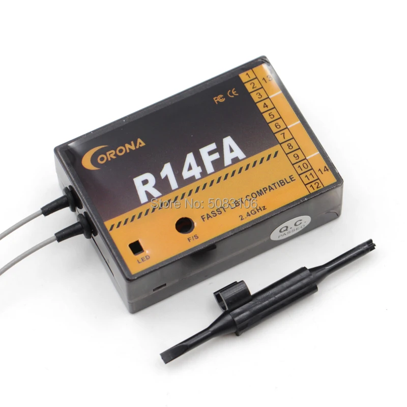 R14FA Corona R4FA R6FA F8FA R14FA 2,4 Ghz FUTABA T8FG 12FG 14SG 16SZ 18MZ Совместимость с FASST(технологией стандартных систем с гибкой архитектурой) приемник для RC самолетов - Цвет: R14FA