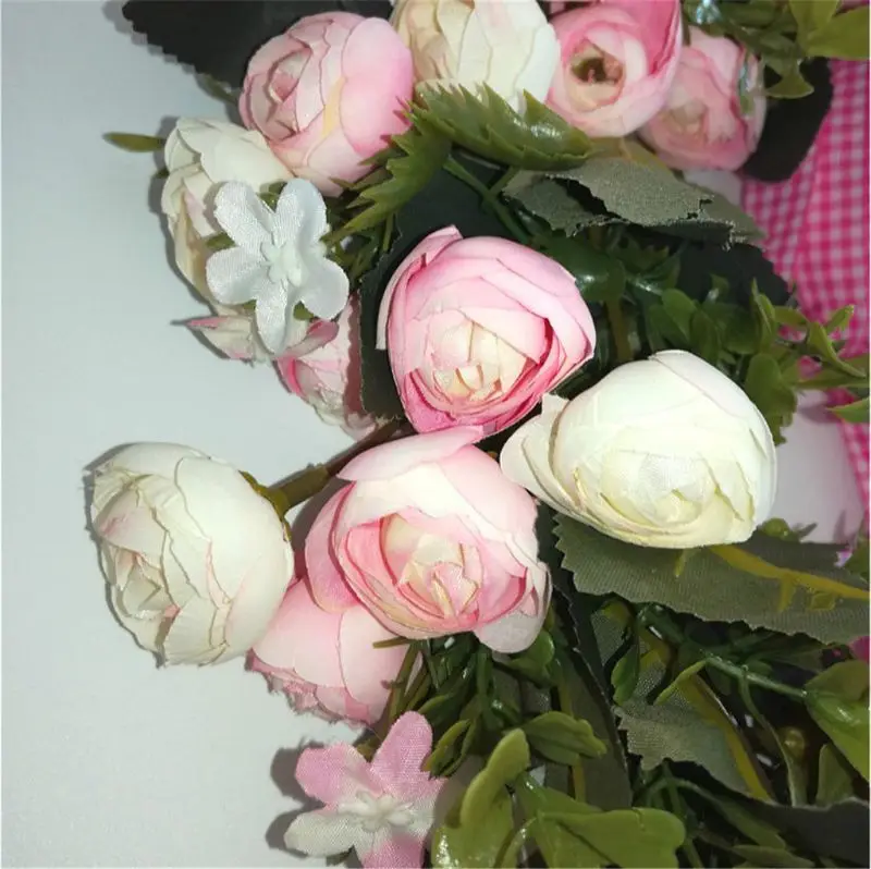 

Artificial Flowers Flowers bows Wreath Spring Wreath Outdoor for Front Door