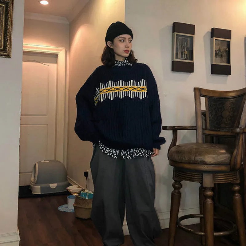 Женские пуловеры с вышивкой модная женская Свободная Удобная уличная одежда в