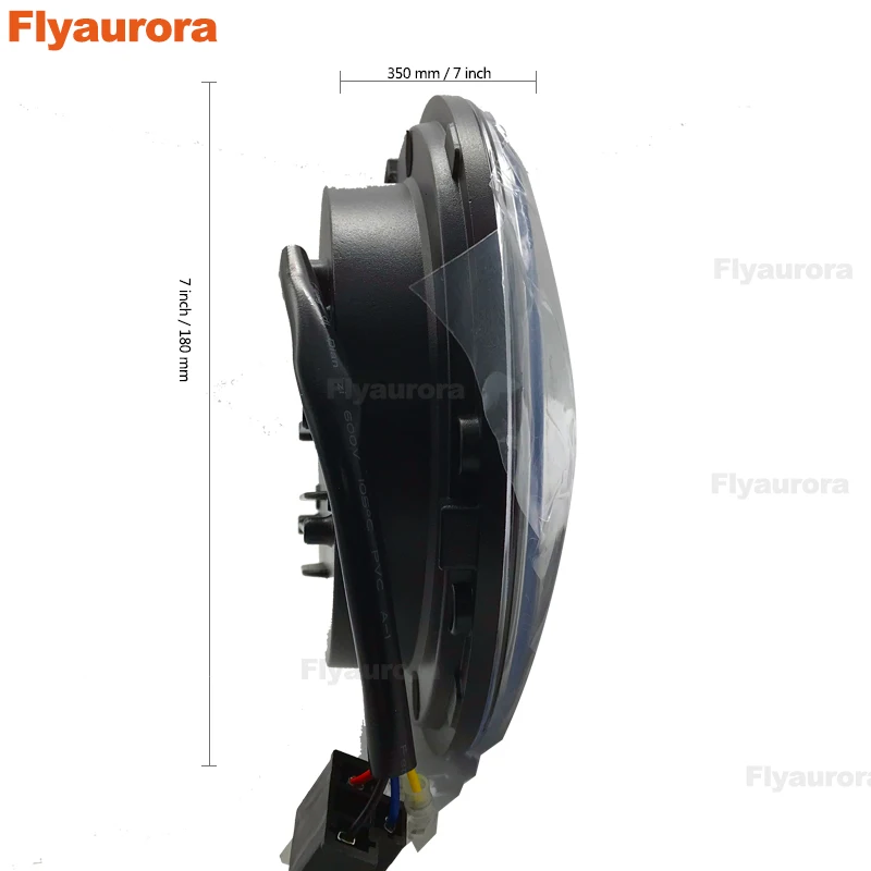 Flyaurora продвижение 7 дюймов 60 Вт мотоциклетный проектор DRL светодиодная лампа HI/LO