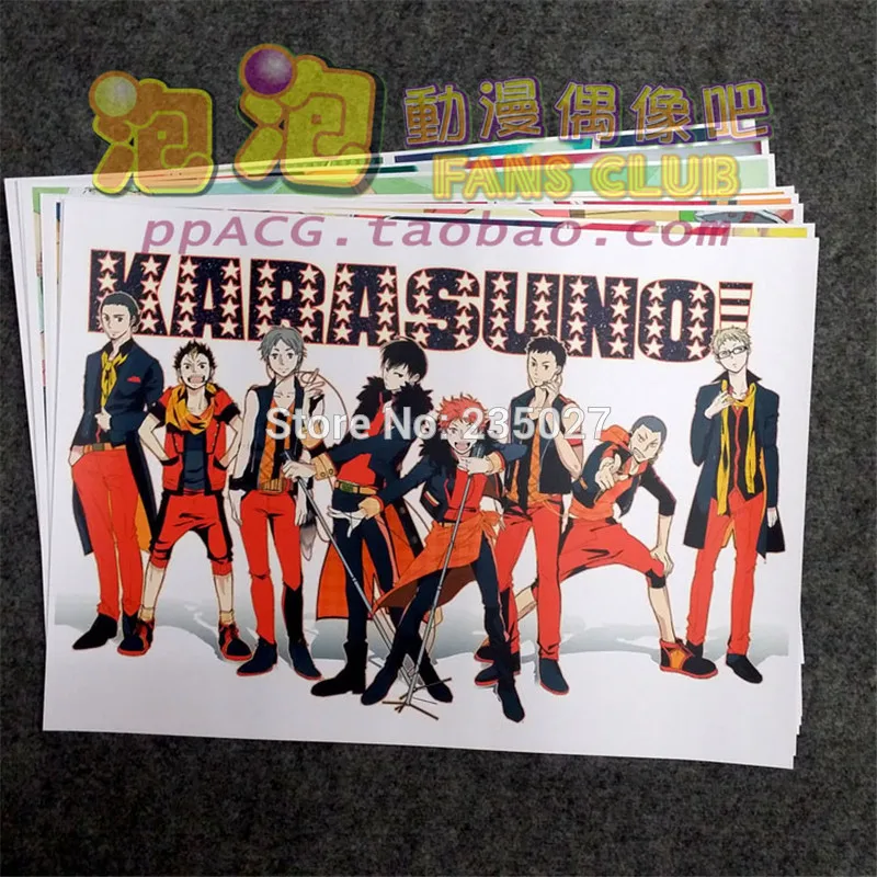 P&oacute;ster de Haikyuu de Anime, conjunto de 8 unids/set, Haikyuu Hinata Shoyo kageyama tobio-Cuadros de pared para sala de estar, carteles de pel&iacute;cula A3, regalo-0