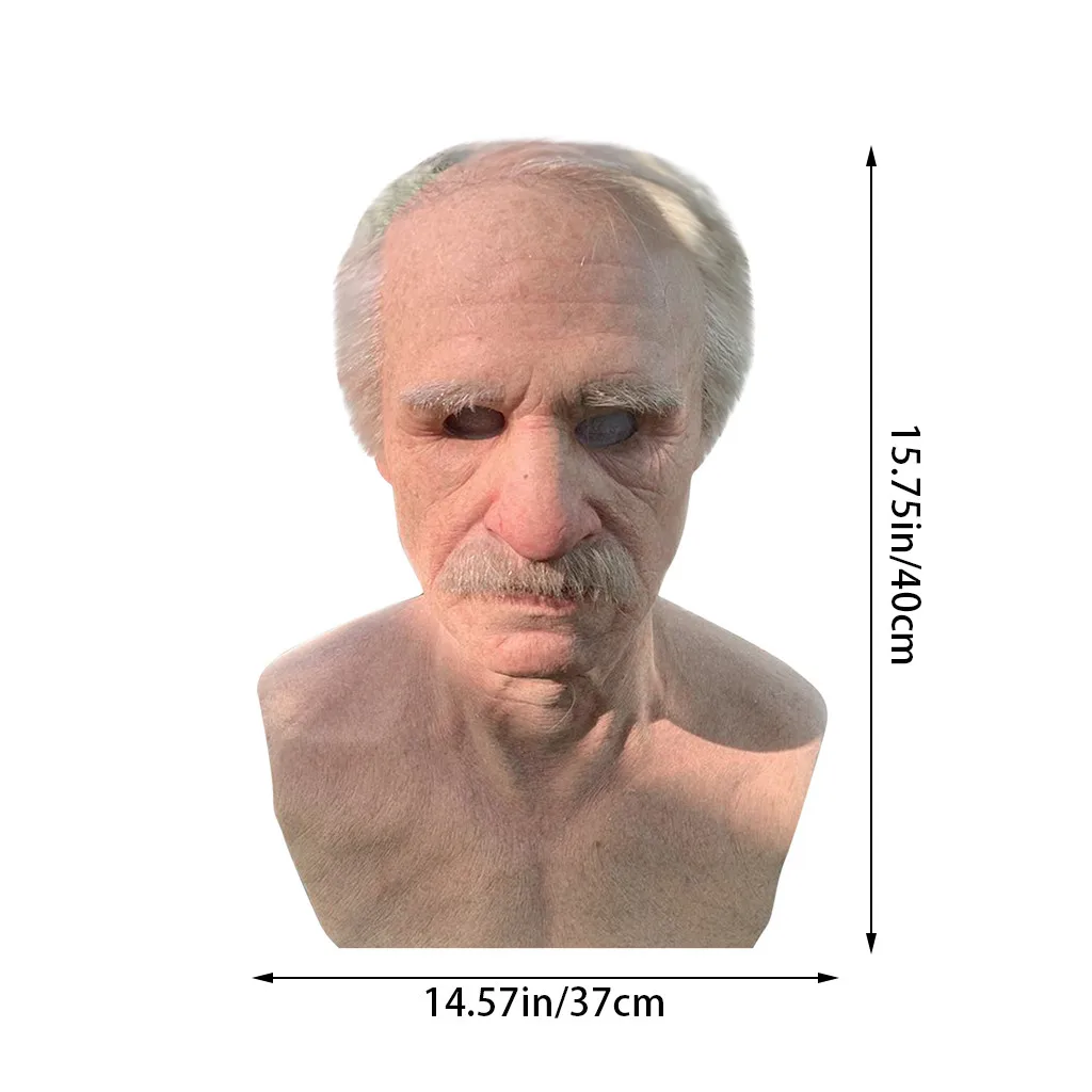 

Another Me-The Elder Halloween Masque Holiday Funny Masks Supersoft Old Man Adult Mask Cosplay Prop Creepy Party Decoration