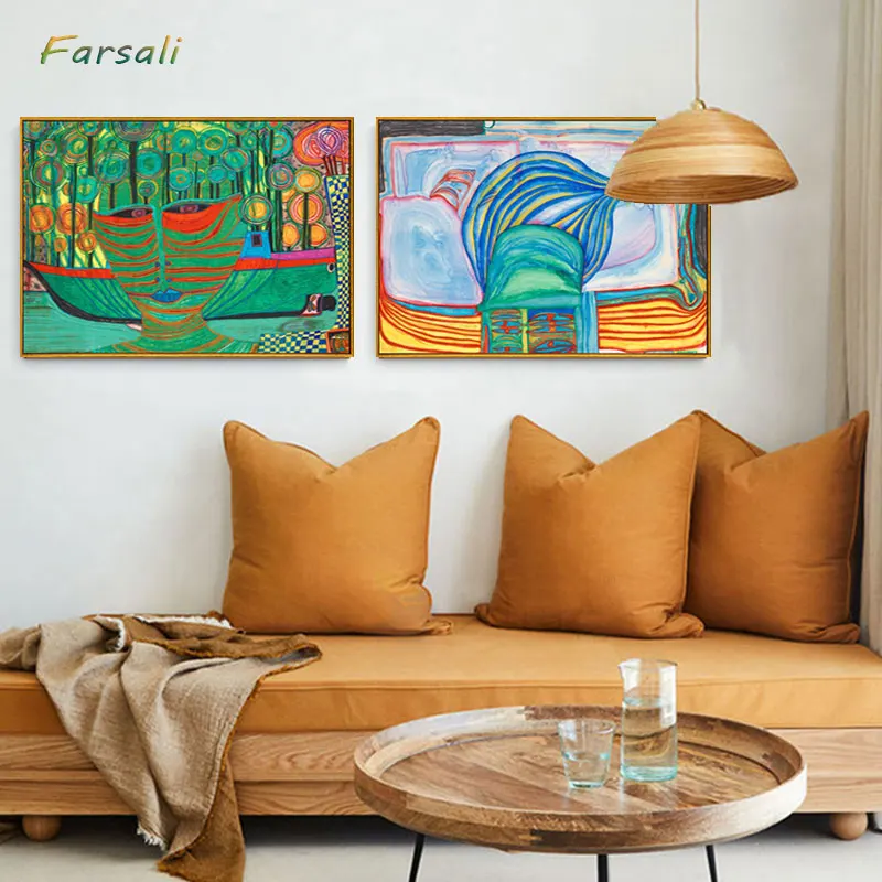 Абстрактная Картина на холсте Ретро Классическая настенная для гостиной спальни