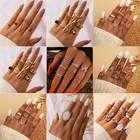 HuaTang 9 Стиль в винтажном стиле; С украшением в виде кристаллов крест сердце кольца комплект ювелирных изделий для женщин с геометрическим принтом Большой опал оболочки кончик пальца кольцо ювелирные изделия Anillos