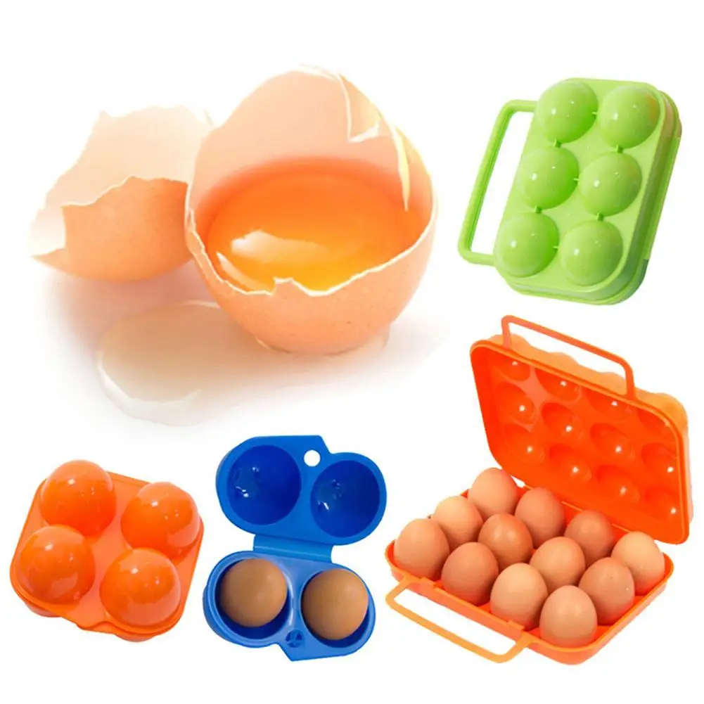 

Outdoor Camping Picnic 2/4/6/12 Eggs Holder Container Plastic Storage Box Case Plastic Storage Box