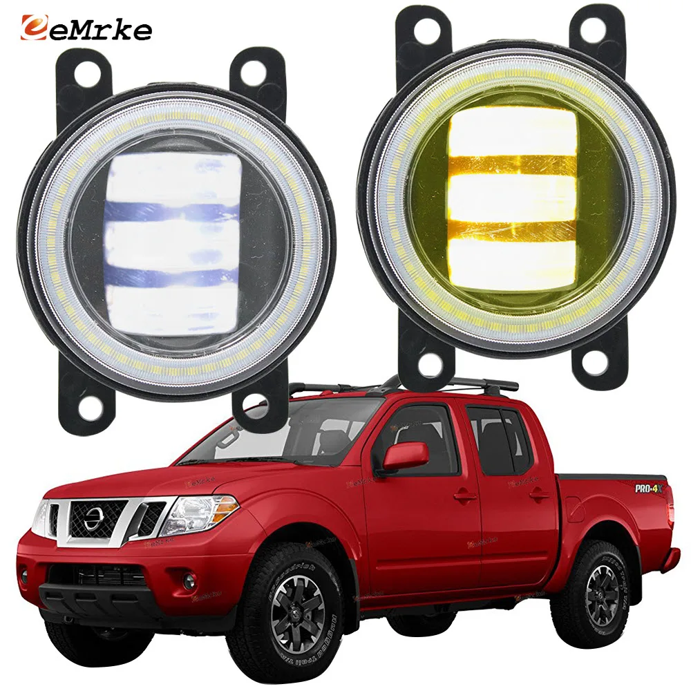

2x Светодиодный светильник в виде ангельских глаз DRL для Nissan Frontier 2005-2015 2014 2013 2012 2011 2010 туман светильник сборки номерной знак лампа объективом ...