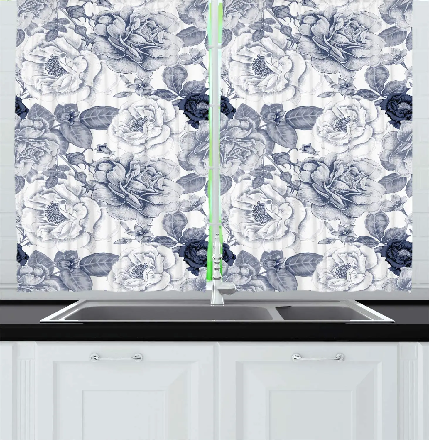 Цветные абстрактные цветы оконные занавески домашний декор кухонные драпировки