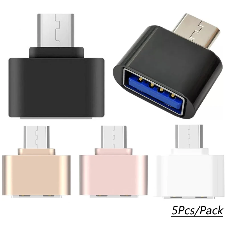 5 unids/pack Mini USB 3,0 Cable OTG tipo C a USB 3,0...