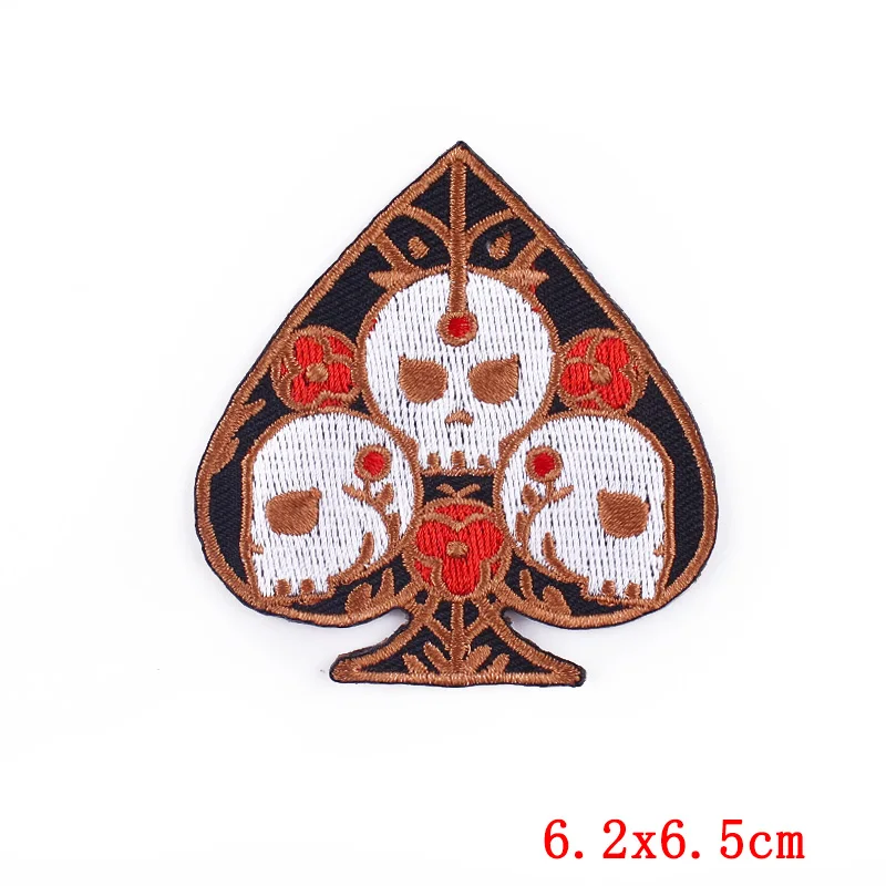 10 шт./лот панк-череп оптовая продажа патчи для одежды термоклейкие вышитые