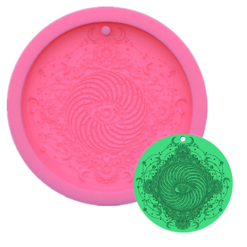 

2021 New Evil Eye Listing Keychain Silicone Mold with Hole Keyring Pendant Handmade Mold Valentine's Day Gift Jewelry