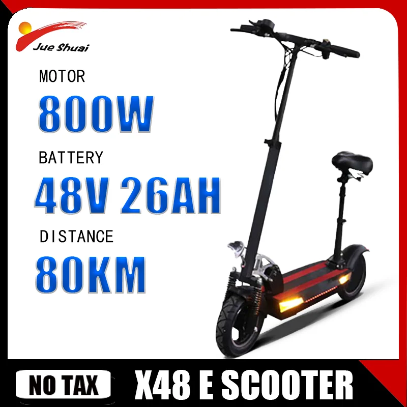 

NO VAT Electric Scooters Adults 48V 1000W with Lithium Battery Folding patinete E Scooter electrico 10Inch Street Tire E Scooter