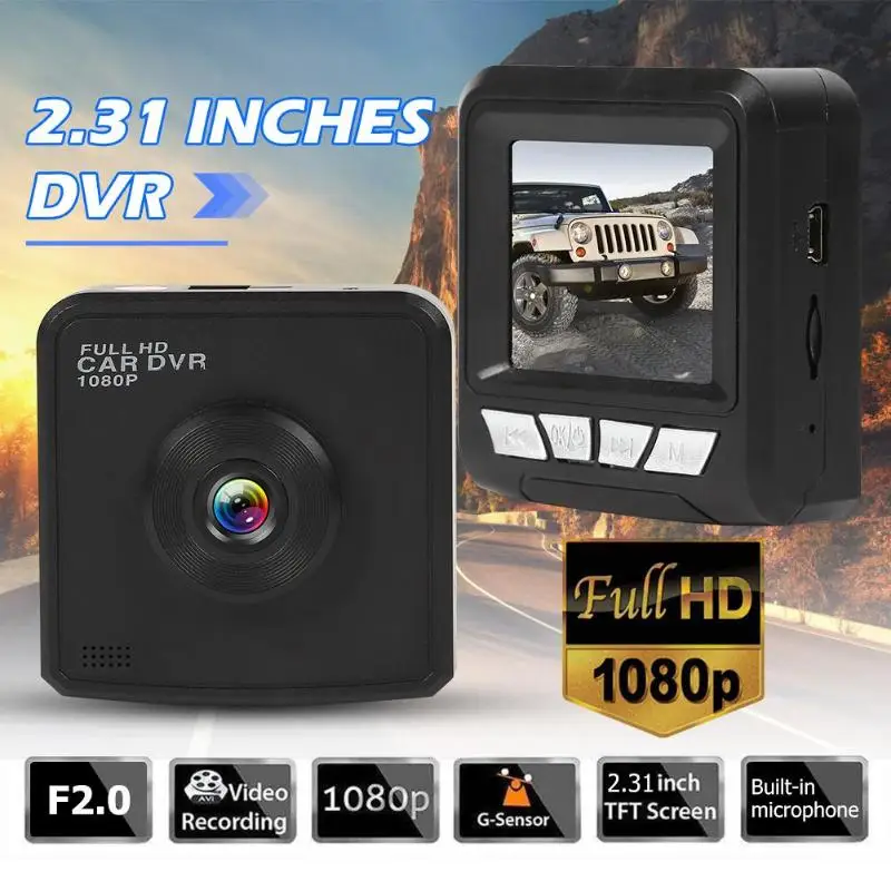 Автомобильный видеорегистратор VODOOL V8 FHD 1080P 2 31 &quotЖК экран объектив 170 градусов g