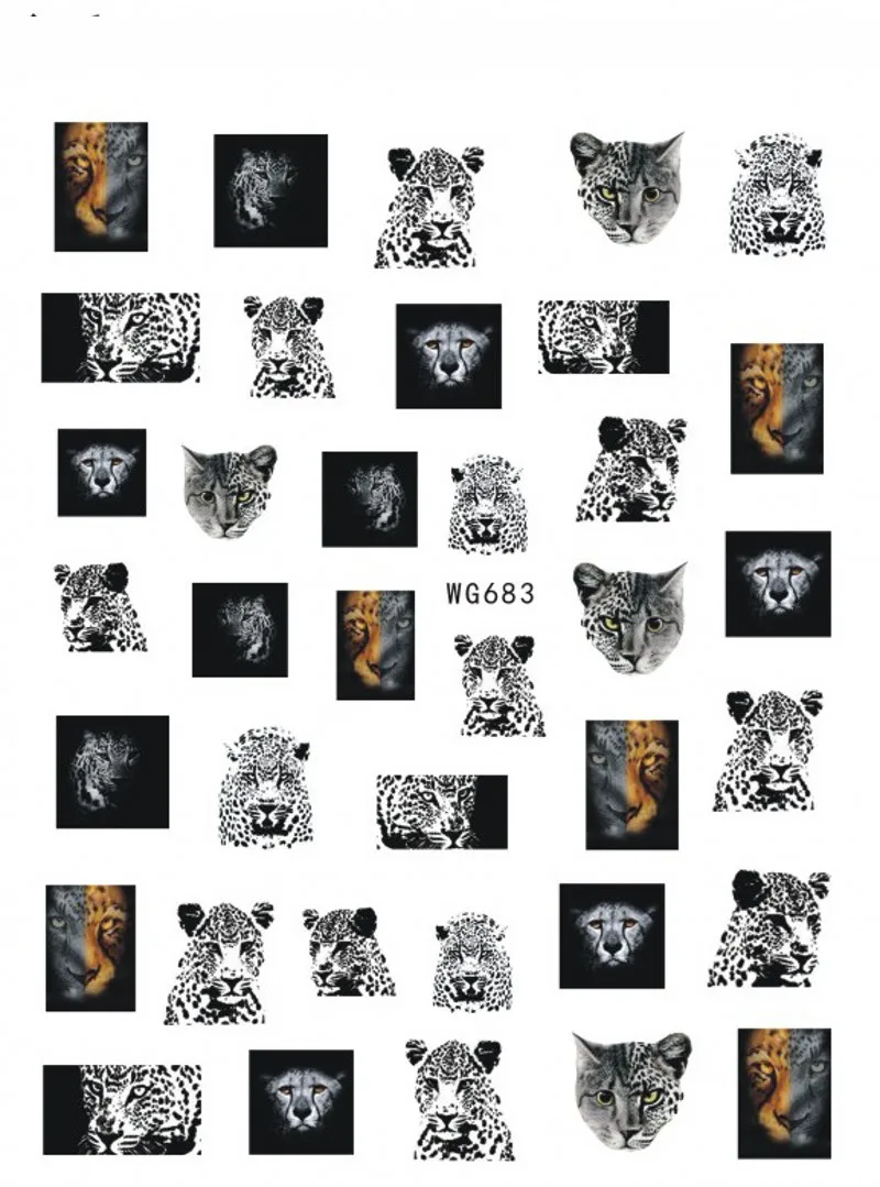 3D наклейки для дизайна ногтей с животными самоклеящиеся изображением молока