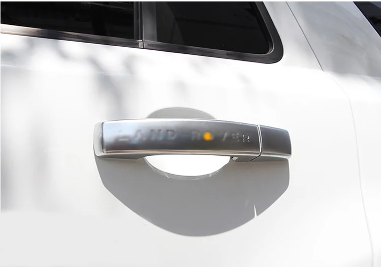 8 шт. серебряных/черных/зеркальных хромированных автомобильных дверных ручек накладка наклейка для Land Rover freelander 2 2010- Аксессуары