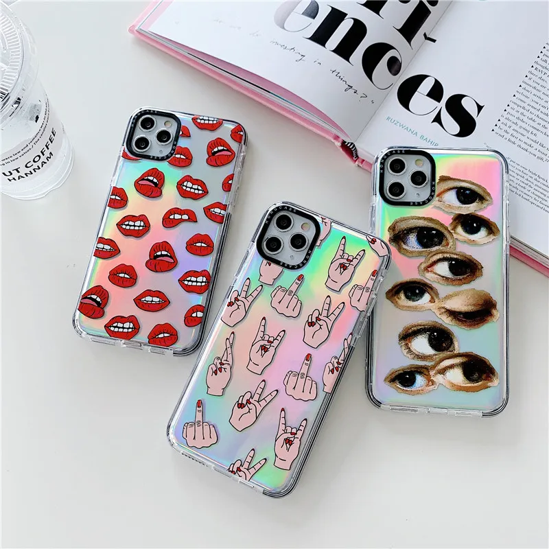 Модный чехол для телефона с узором жестов iPhone 11 Pro Max 7 8 Plus SE 2020 X XR XS мягкие