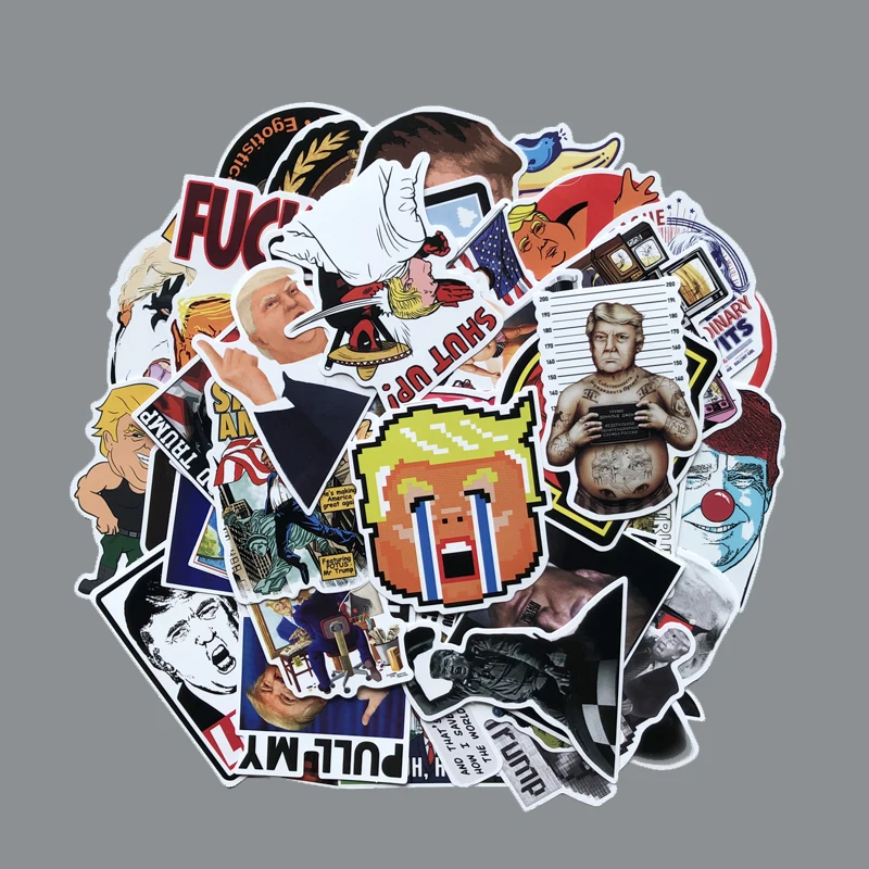 55 шт./компл. Дональд Трамп ПВХ Стикеры s на Ноутбук Автомобильное Скрапбукинг