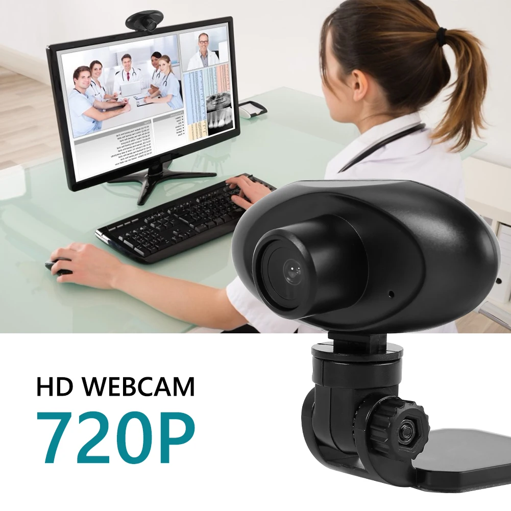

Веб-камера HD 720P с микрофоном и USB-драйвером, с поворотом на 360 градусов