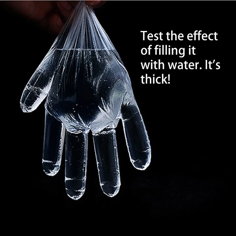 Одноразовые перчатки из полиэтилена 100 шт.|Кухонные одноразовые перчатки| |