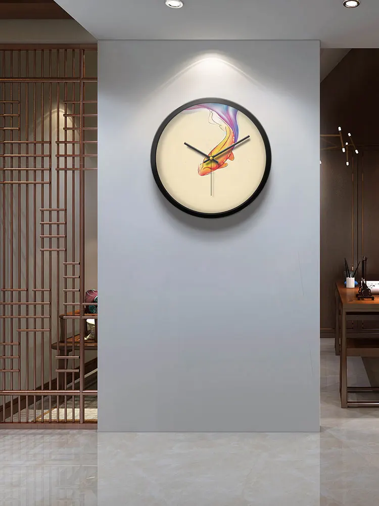 Большие настенные часы в скандинавском стиле металлические для гостиной простые