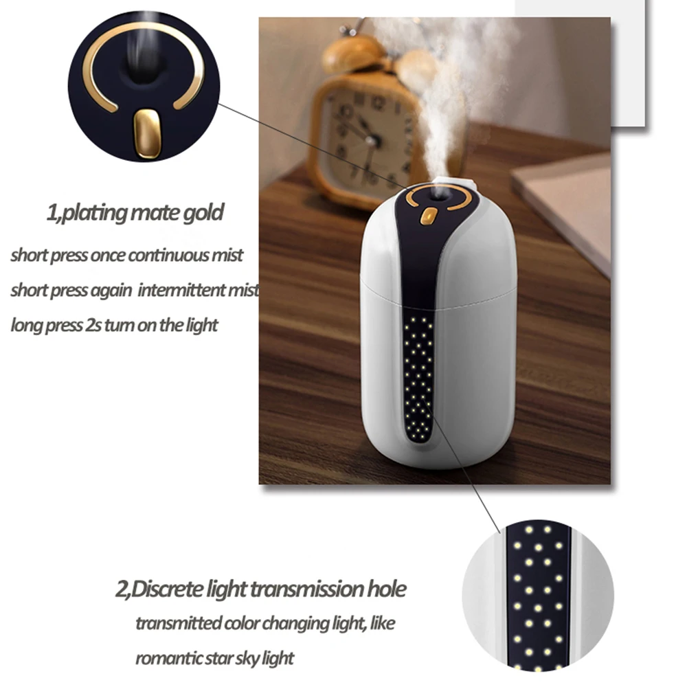 330 мл Звездный увлажнитель воздуха богатый туман Портативный Перезаряжаемый