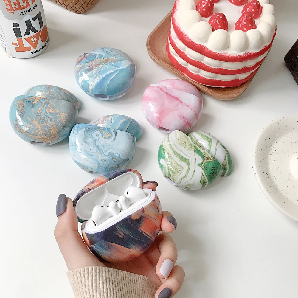 Marble Pattern Earphone Case Funda For Huawei Freebuds 3 Shookproof Cover 2 Pro Free Buds Cases Coque | Электроника