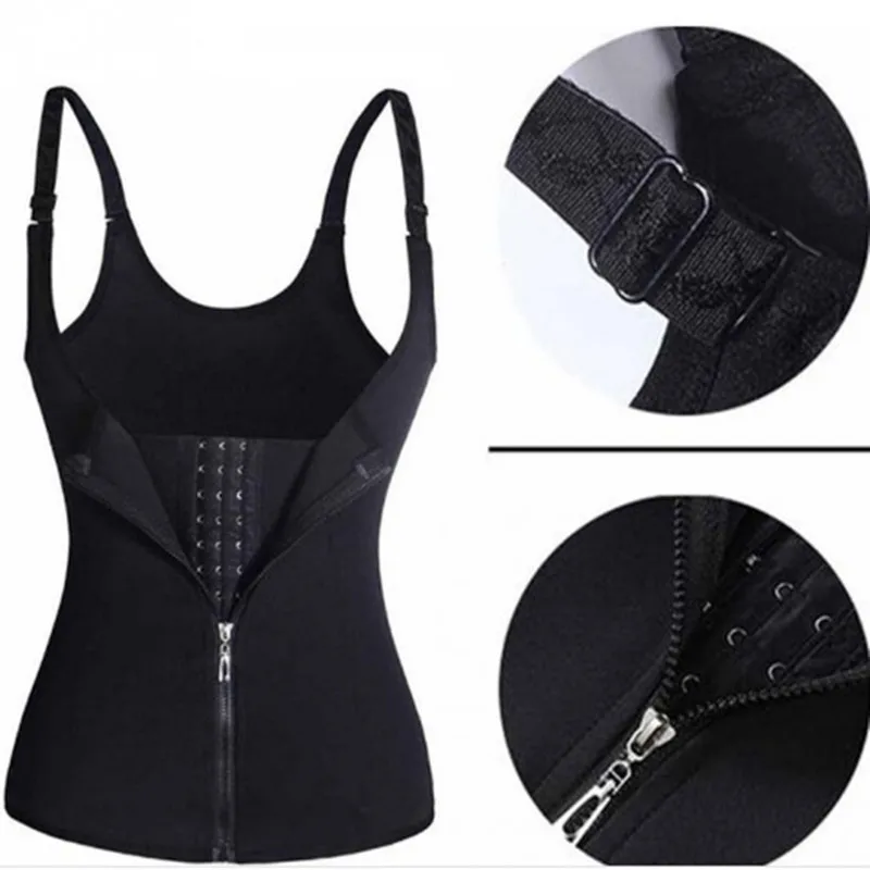

Women Waist Trainers Push Up Vest Tummy Control Belly Girdle Body Shaper Waist Cincher Corset Zipper And Hook Shaperwear