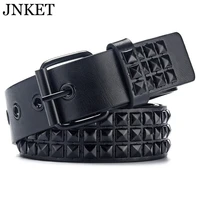 jnket punk men womens pu leather rivet belt pin buckle belt cinturon casual belt fashion waist belt waistband