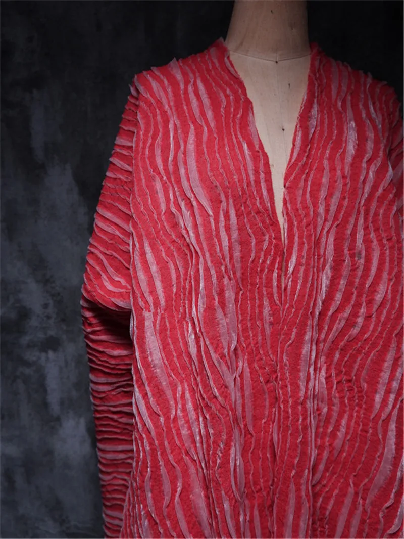 

Красная полоса жаккардовая Осенняя ткань ручной работы сделай сам ткань в китайском стиле