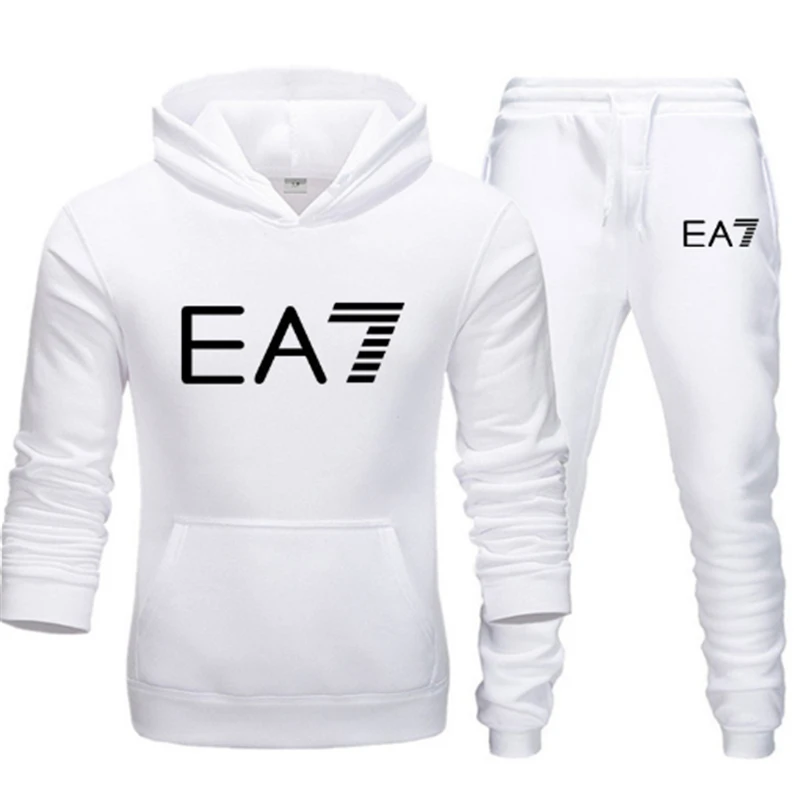 

Men's jogging Harajuku sportswear EA7 printed hooded trousers leisure fashion sportswear fashion comfort men's sportswear 2021
