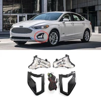 for ford mondeo 2019 led fog lights cover wire harness auto front bumper fog lamp headlight driving lamp car accessories interi