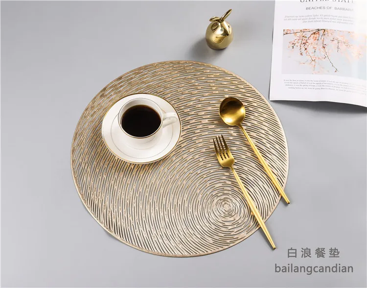 

Eco Durable Tea Coaster Round Luxury Coffee Heat Resistant Cup Pad Plate Old Fashion Tazos Pokemon Table Decoration BF50CO