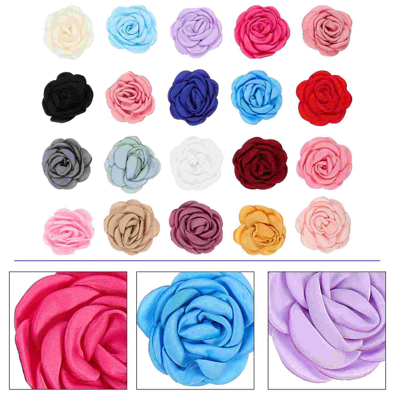 

20 Pcs Collar Flower Decor for Pets Kitten Collar Chiffon Flower(Random Color)