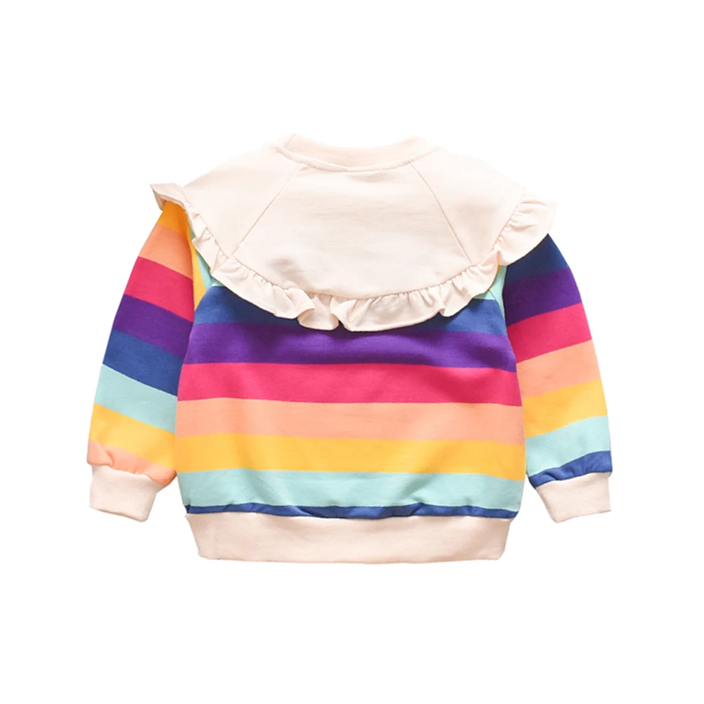 Детская толстовка модная детская одежда для маленьких девочек Разноцветные