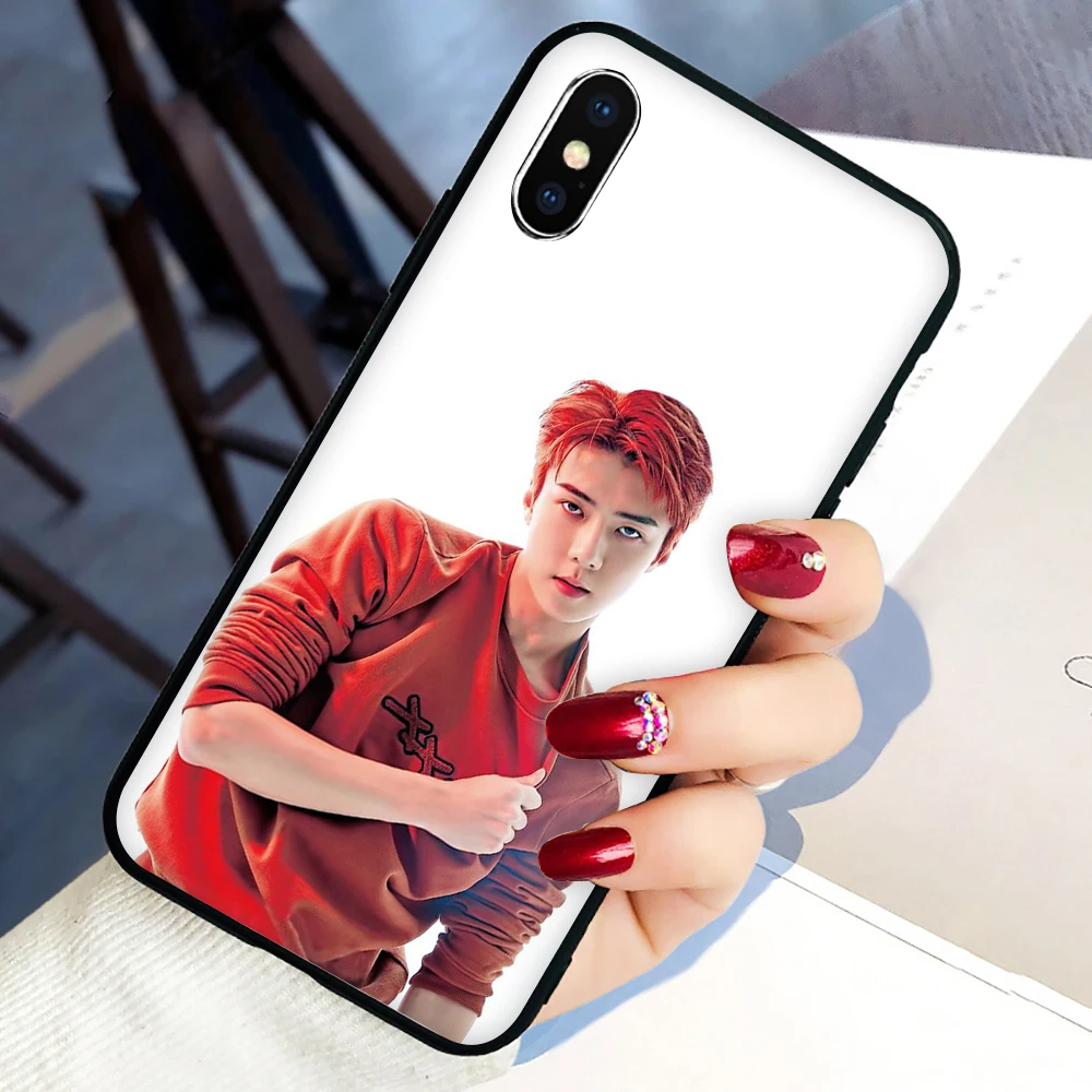 EXO sehun Мягкий силиконовый чехол для телефона чехол для iPhone 5 5S SE 6 6S 7 8 plus X XR XS 11 Pro Max