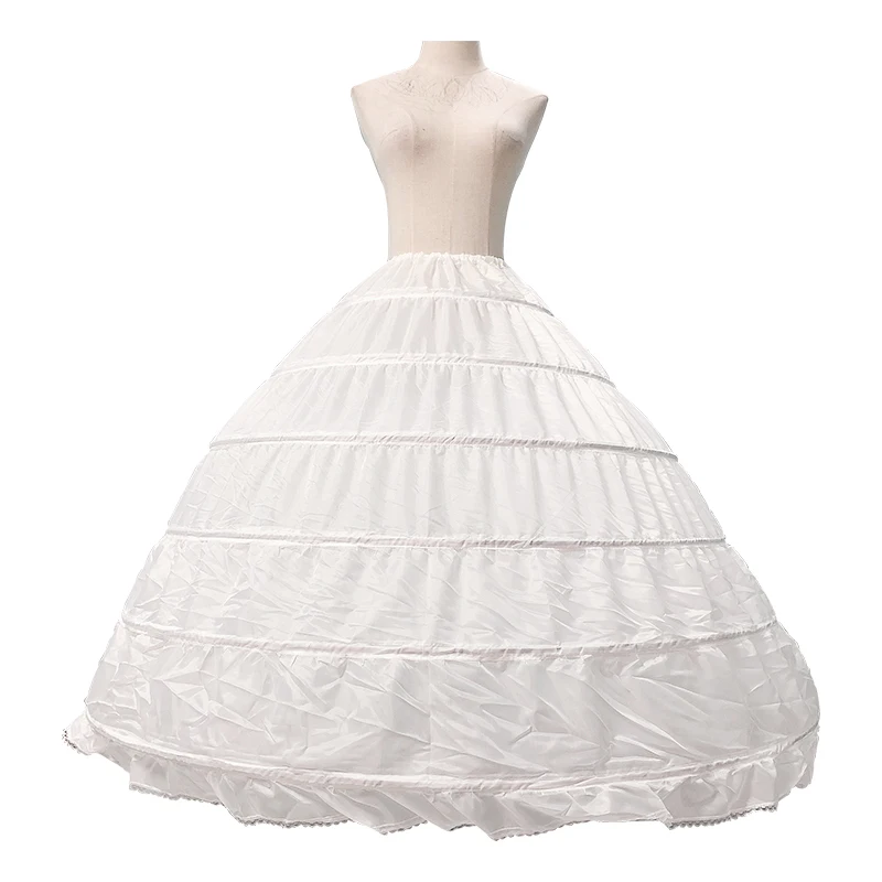 

New bride skirt petticoat 6-layer steel ring wedding dress skirts plus size skirts large pettiskirt for wedding dress