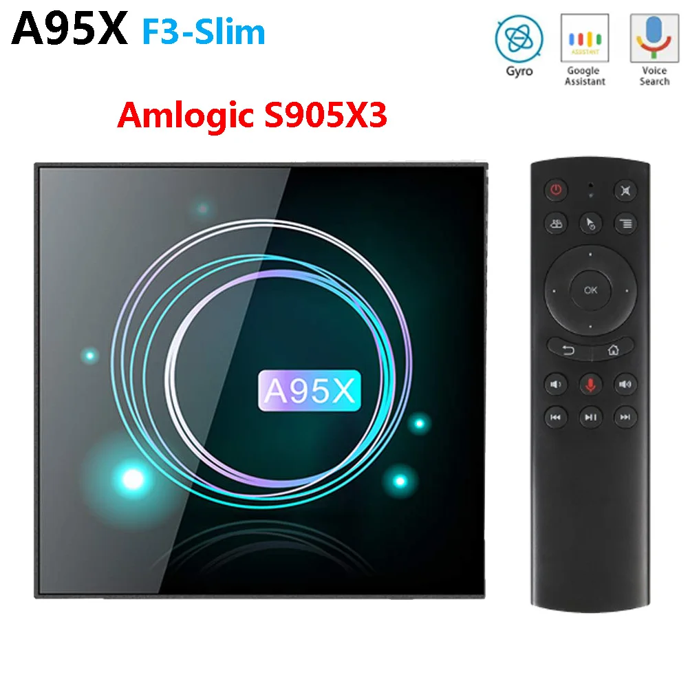 A95X F3 тонкий Android 9 0 Amlogic S905X3 умный телеприставка 2 4G 5G Wifi BT4.1 8k медиа проигрыватель