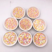 10g 2 4mm various shapes pink yellow mix pvc sequins for wedding sewing paillette handcraft decoration diy accessory lentejuelas