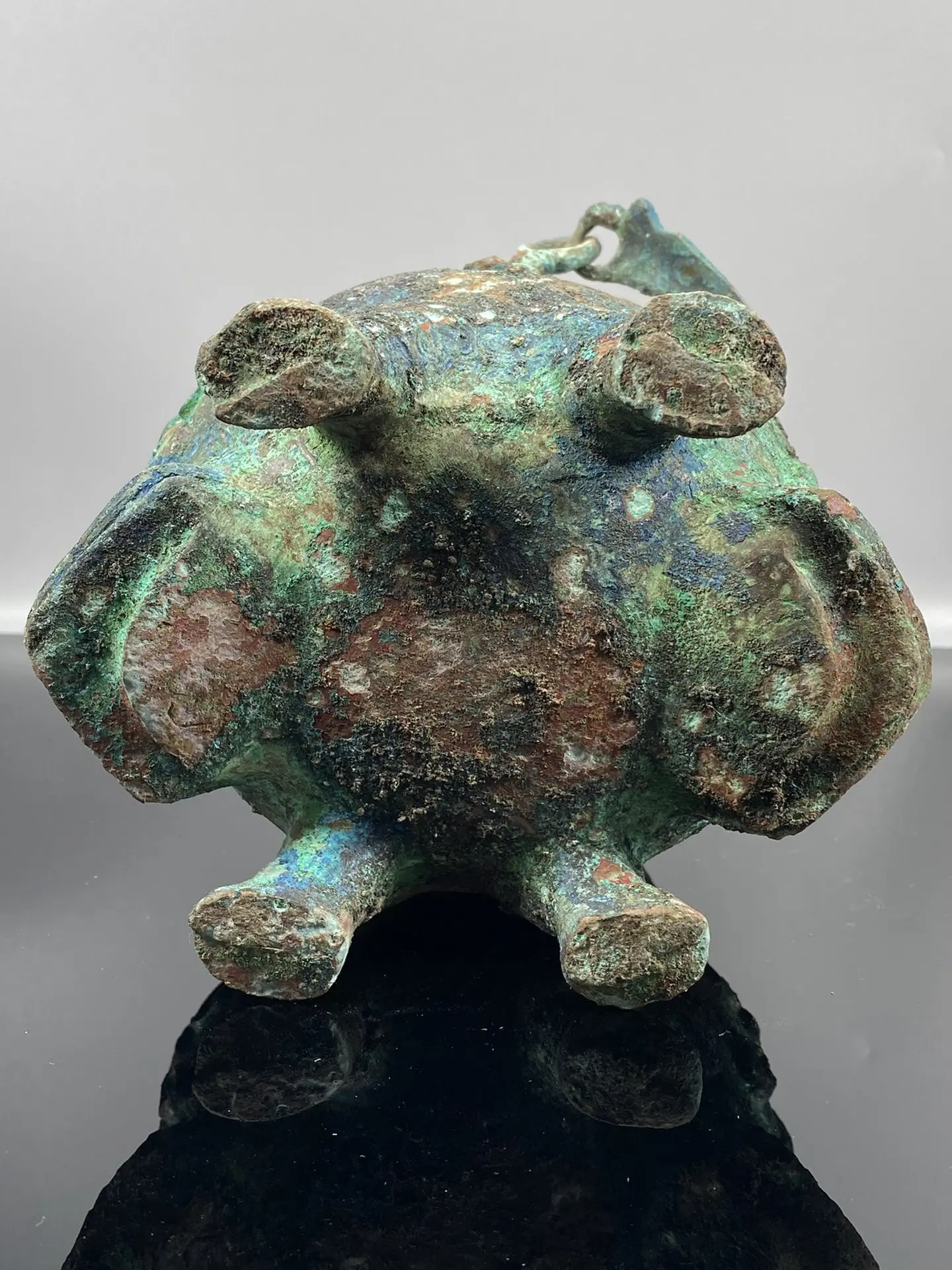 

LaoJunLu Bronze Double-Faced Animal Pattern Lift Beam Imitation antique bronze masterpiece collection of solitary Chinese